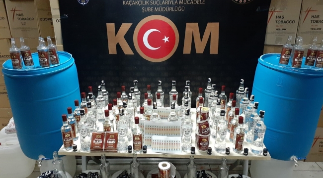 İzmir polisinden kaçak içki operasyonu