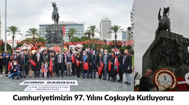 İzmir Barosu 'Cumhuriyetin 97. Yılı'nı coşkuyla kutladı'