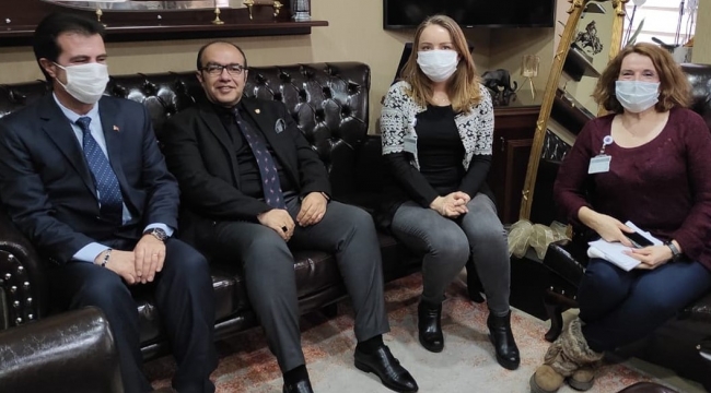 Türk Büro Sen yöneticilerinden Komisyon Başkanı Oktay Tabur'a ziyaret