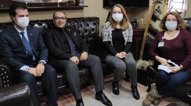 Türk Büro Sen yöneticilerinden Komisyon Başkanı Oktay Tabur'a ziyaret
