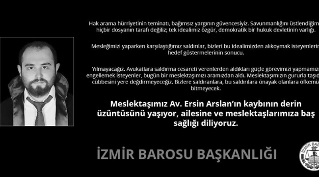 İzmir Barosu:'Meslektaşımızın Gururla Taşıdığı Cübbesini Yere Değdirmeyeceğiz.'