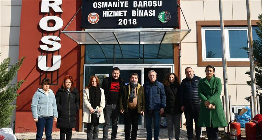 İzmir Barosu Yönetim Kurulu Deprem Bölgesinde