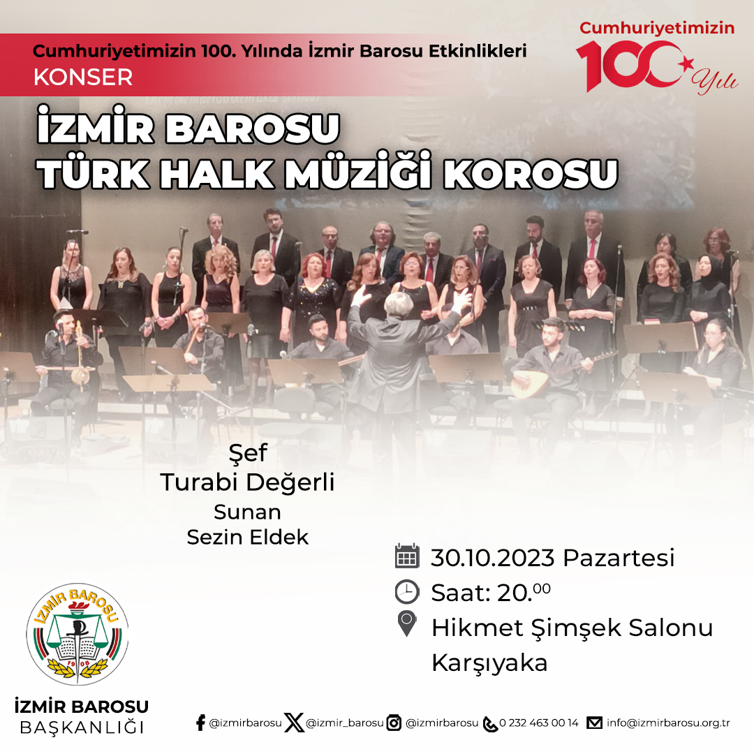 İzmir Barosu Türk Halk Müziği Korosu Konseri