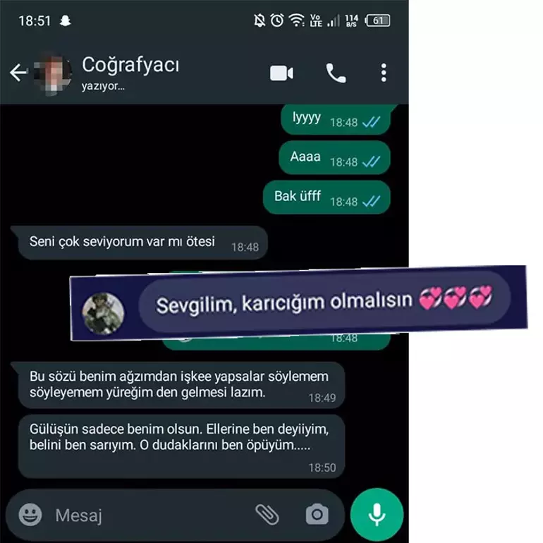 ÖĞRETMENİN ÖĞRENCİSİNE WHATSAPP ÜZERİNDEN GÖNDERDİĞİ CİNSEL İÇERİKLİ MESAJLAR DEŞİFRE OLDU