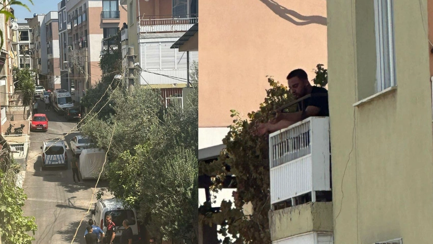 BOZYAKA'DA BALKONDAN SAĞA SOLA ATEŞ EDİP SONRA İNTİHAR ETTİ