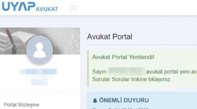 Yeni UYAP Avukat Portalı hakkında bilgilendirme