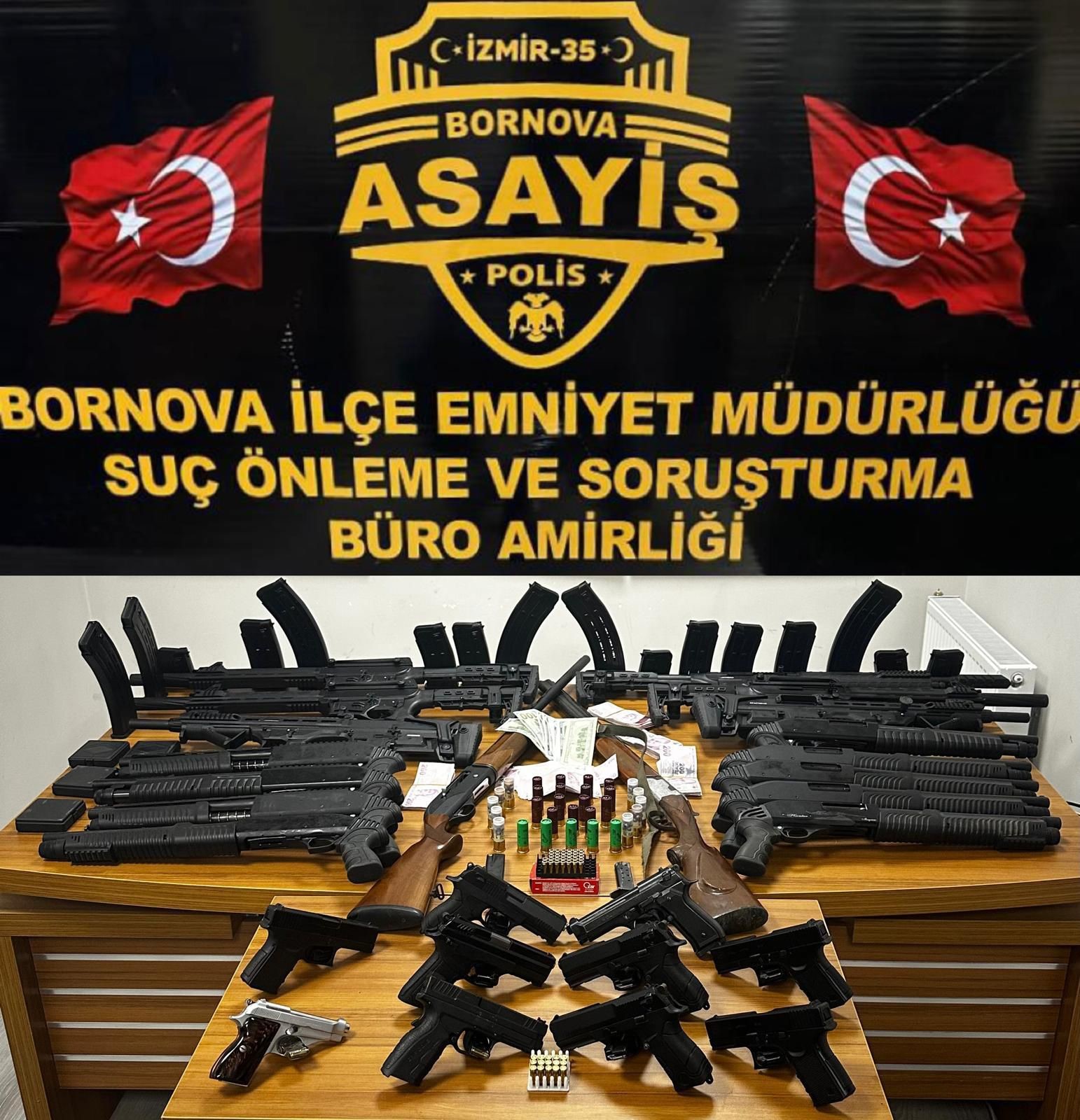 Bornova'da silah satıcılarına opersyon