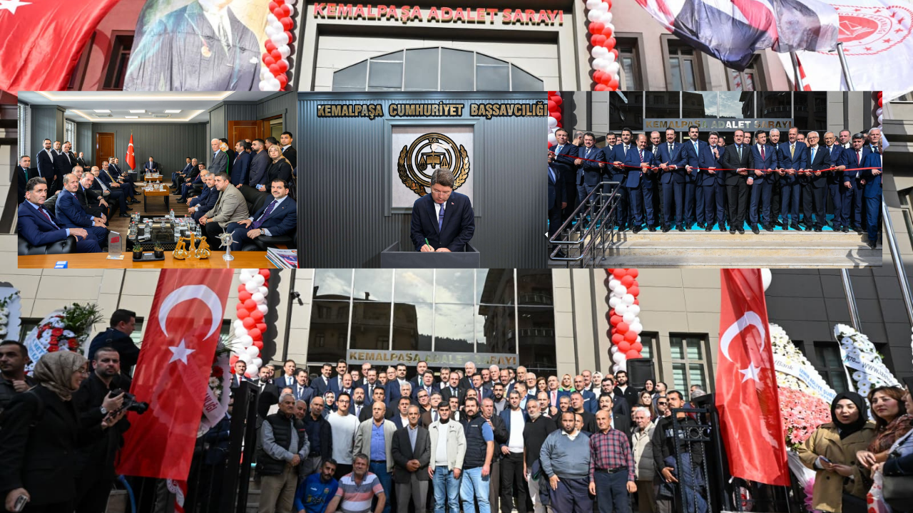 KEMALPAŞA'DA YENİ AÇILAN ADLİYE BİNASINDA 12 DURUŞMA SALONU-43 HAKİM VE SAVCI ODASI YER ALIYOR
